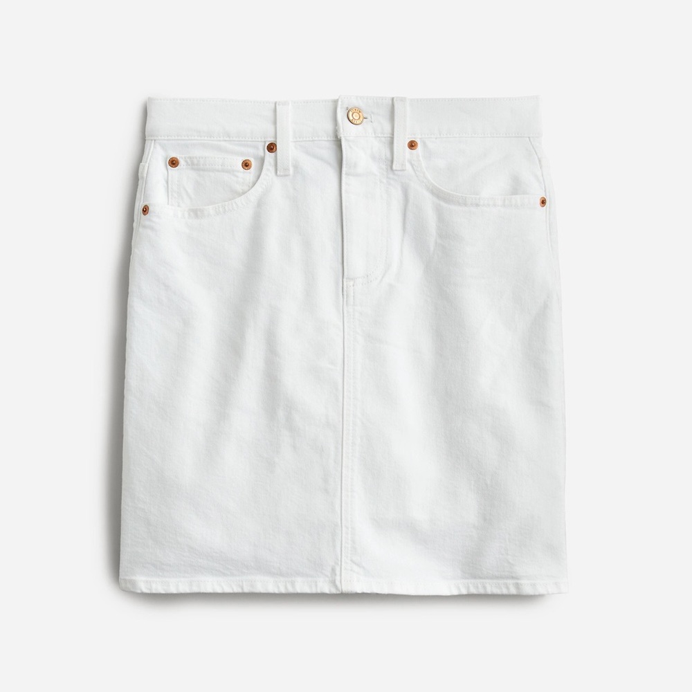 NWT JCrew Denim mini skirt in white 31T